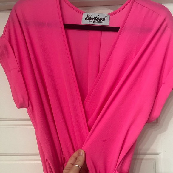 Hot pink maxi Meghan LA wrap dress - Picture 4 of 7